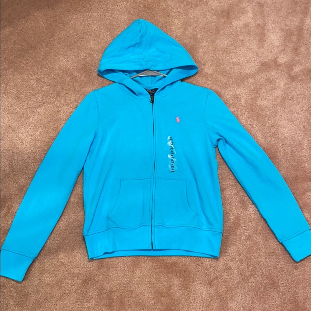 Blue hoodie
